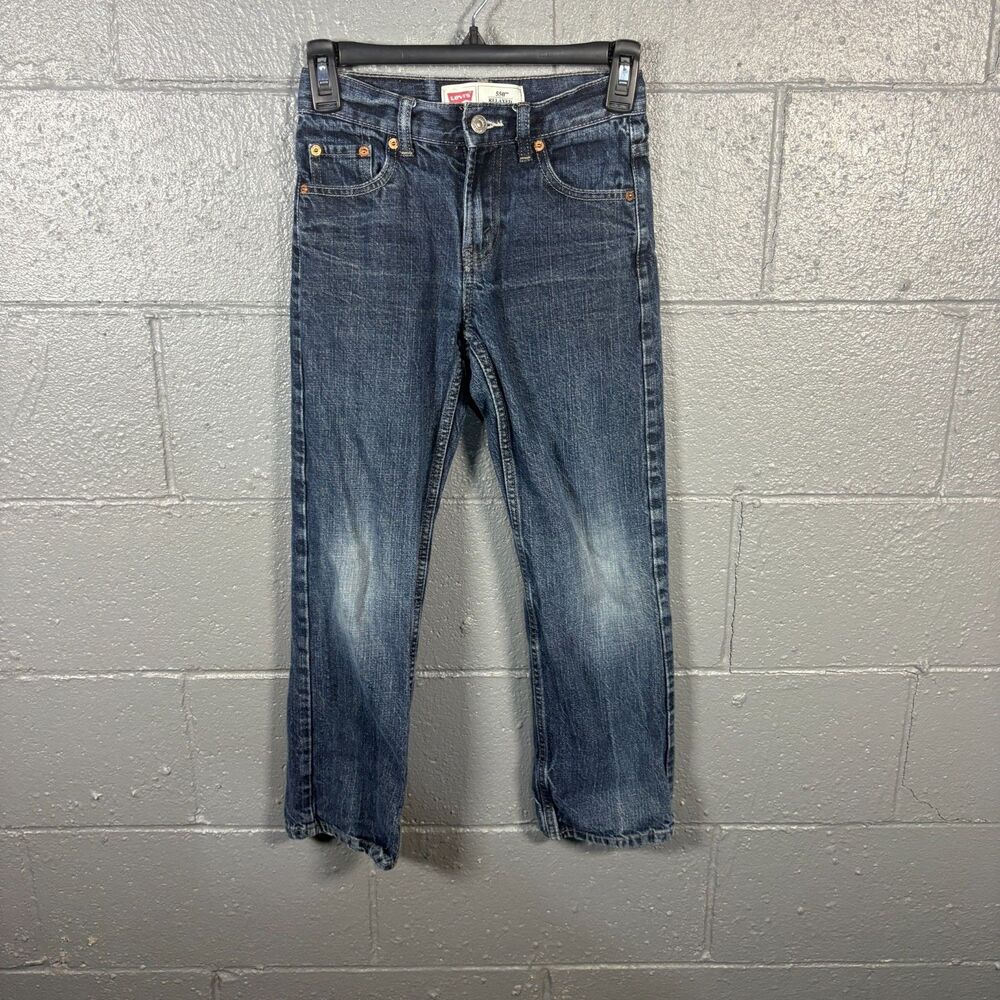 Levi's 550 Jeans Boys 10 Slim 23x25 Relaxed Fit Straight Leg Dark Wash